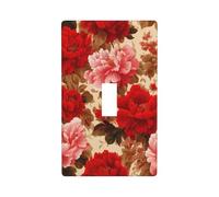 Peonie motivi tradizionali cinesi interruttore della luce copertura decorativa singola levetta 1 banda piastra da parete per cucina fattoria camera da letto bagno decorazione artistica
