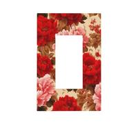 Peonie motivi tradizionali cinesi interruttore della luce piastra da parete piastra frontale copertura singolo bilanciere 1 banda decoratore presa coperture per la casa cucina camera bagno Decor