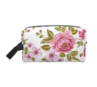 Peonie rosa paglierino, Borsa per il trucco Borsa per cosmetici Borsa da viaggio portatile da viaggio Borsa per trucco Organizer