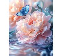 Peonie Rosa Puzzle 300 Pezzi per Adulti e Ragazzi, Puzzles Classico, Puzzle Adulti 300 pezzi Farfalla, Decorazione Casa, Idea Regalo Creativa e Divertente, Intrattenimento Antistress 40x28cm