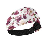 Peonie rustiche bianche rinfrescanti alla moda fasce per le donne testa elastica per le donne per tennis yoga uso quotidiano allenamenti