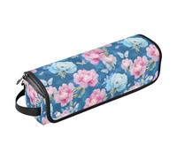 Peony Butterfly Blue Hair Iron Tools Borsa da viaggio per piastre per capelli Ferri arricciacapelli Spazzole ad aria calda Accessori essenziali da viaggio Organizer Custodia essenziale per donne