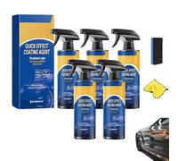 Peony Car Coating Spray - Quick Effect Coding Agent, 4 Oz/120 Ml Advanced Car Quick-Acting Coating Agent Spray, Scratch Wax Polish Waterless Wash, Shine & Protection (5pcs)