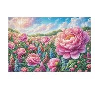 Peony Flower Field Rural Countryside Wild Nature Beautiful Scenery Puzzle 1000 Pezzi Per Ragazzi Gioco Educativo Creativo Intelligenza E Manualità Idea Regalo Per Figlio A Compleanno 1000 PCS