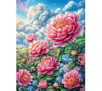 Peony Flowers in A Blooming Garden Rompicapo 300 Pezzi Per Adolescenti Science Fiction Magical Dream Cartone Di Alta Qualità Tema Gaming Per Tempo Libero Con Amici Nuovo Design Edizione Limitata 300