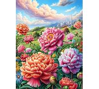 Peony Flowers in A Blooming Meadow Rompicapo 1000 Pezzi Per Appassionati Science Fiction Magical Dream Cartone Riciclato Ecologico Incastro Preciso Per Weekend E Vacanze Edizione Limitata Migliore Ven