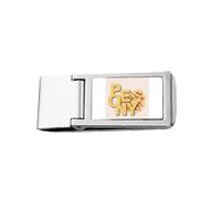 Peony Rich Good Art Deco Fashion Slim Money Clip in acciaio inox portafoglio tasca