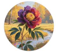 Peony, Rompicapo Circolare Da 1000 Pezzi Con, Pensato Per Chi Ama Le Sfide Visive Complesse 1000pcs (67.5x67.5cm)