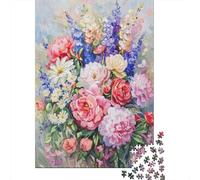 Peony Rose Puzzle in Pezzi Vintage Floral Art 1000 Pezzi Carta Riciclata Per Donne, Regali Per Uomini Puzzle Gioco Educativo Per Rilassarsi 52x38cm/1000pcs