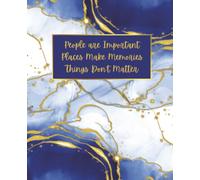 People are Important: Blue and Gold Marble Swirl Composition Notebook, 7.5 x 9.25 College Ruled, 100 pages, For kids, teens, adults, gifts, teachers