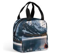 People Cross Lakes - Borsa per il pranzo per donne e uomini, portatile, isolata, con manico, a prova di perdite, riutilizzabile, per lavoro, picnic, viaggi