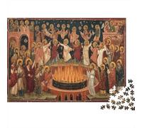 People Dancing Around A Fire, Medioevo Style Puzzle 1000Pcs Decorazione Per La Casa. Rilassamento E Intelligence Per Adulti E Bambini Da 14 Anni 1000pcs (75x50cm)
