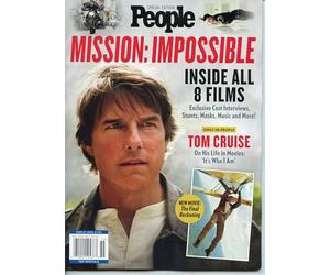 People Magazine. Special Edition. Mission: Impossible. Tom Cruise. Inside All 8 Films. Tom Cruise On His Life In Movies: It's Who I Am. New Movie: The Final Reckoning
