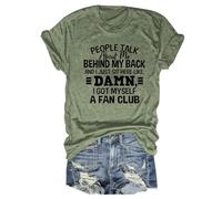 People Talk About Me Behind My Back Shirts Womens Funny Letter Print Short Sleeve Graphic Tee Summer Novelty Tops