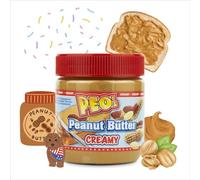 PEO's 12 x 350 g di burro di arachidi, burro naturale di peanut da noccioli di arachidi tostati, deliziose arachidi con gusto completo, confezione risparmio da 12 pezzi