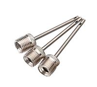 Peosaard Ago di gonfiaggio della Pompa, ago della Pompa dell'Aria in Acciaio Aghi di pompaggio a Doppia Porta Adattatore in Acciaio per Basket Calcio 3 Pezzi, Kit di gonfiaggio dell'Aria