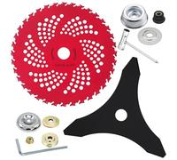 Peosaard Blade del Trimmer, 36 Denti Wacker Blade, Taglio a spazzole in Acciaio in Lega da 9, 1x9, 1 Pollici con Kit di Adattatore Universale, Compatibile con taglierina a spazzole, Trimmer, Edger