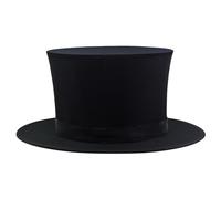 Peosaard Cappello a molla pieghevole magico, cappello a cilindro pieghevole, cappello a cilindro nero con mezzanini trucco per espediente di perforazione mago vestito/nero