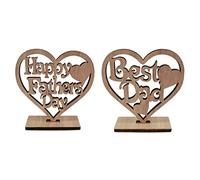 Peosaard Centrotavola, Happy Father's Day Centrotavola in Legno Topper Sign Home for Dad Decorazioni per Feste di Compleanno Stile 2, Decorazioni per la casa