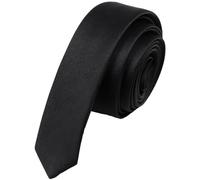 Peosaard Cravatte da Uomo, Cravatte semplici di Colore Solido, Cravatte Nere in Poliestere, 1.2 Cravatte Magri per la Laurea, Uniformi Scolastiche e Matrimonio