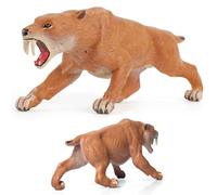 Peosaard Figurina di Tigre, Design Realistico con Denti a sciabola, Giocattolo educativo per Bambini, Figure di Animali della Foresta pluviale