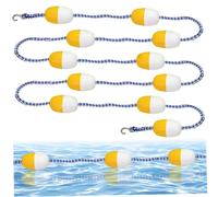 Peosaard Float Boa, Corda della Piscina Galleggiante per Dividere la Piscina, Linea Galleggiante di Boa Gialla ad Alta visibilità di 16, 4 Piedi, Corda del divisore di Sicurezza con 2 Ganci, Galle