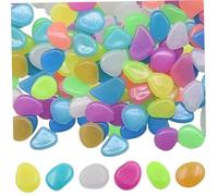 Peosaard Glow in The Scure ciottoli, 500 g di Bagliore colorato nelle Rocce Scure, Pietre Decorative in Resina per Giardino per Pista da cammino Cortile Paesaggio