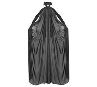 Peosaard Mantella in tulle, mantella in chiffon 55 pollici tulle gotico con spalle scoperte scialle chiffon per donne matrimonio di Halloween, scialle