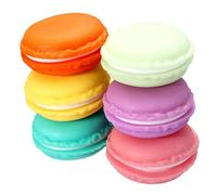 Peosaard Mini Macaron Box 6 Pezzi Scatola portaoggetti per Gioielli Organizer per Pillole Contenitore per Auricolari Custodia Multiuso per Macaron, Mini