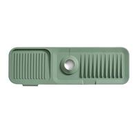 Peosaard Paraspruzzi per lavello in Silicone, Tappetino per Rubinetto lavello da 17, 7 con paraspruzzi per Pendenza di drenaggio per Cucina Dietro Il Rubinetto, Verde Oliva