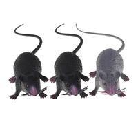 Peosaard Ratto realistico, topo, ratto di plastica 3 pezzi, mouse realistico di simulazione, topi riutilizzabili per feste, festival, scherzi giocattoli