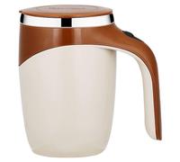Peosaard Tazza da caffè termica, tazza da caffè con agitazione automatica 380ml/13oz da magnetica automatica con agitazione con coperchio e manico ricaricabile portatile per viaggi in campeggio, u