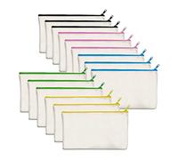 Peowuieu 15 confezioni di tela di cotone fai da te, per trucchi, cosmetici, servizi igienici, beige.