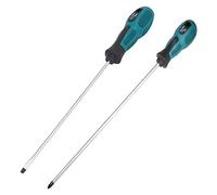 Peowuieu 2 confezioni da 12 pollici a taglio lungo e croce cacciavite a piatta cacciavite magnetico rotanti con manico in gomma