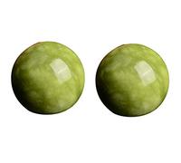 Peowuieu 2 Pezzi Marmo Jade Baoding Salute Cinese Stress Esercizio Palle per Rilassamento Sollievo Terapia Mano Strumento di Cura