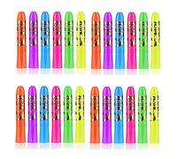 Peowuieu 24 Pz Plastica Face Paint Pastelli Viso Body Paint Fluorescente Halloween Masquerade Trucco per Adulti