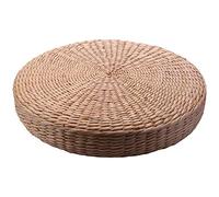 Peowuieu 40 cm Cuscino Rotondo Paglia A Mano Tessere Cuscino Tappetino Yoga Chair