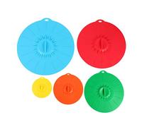 Peowuieu Set di 5 Silicone Coperchio Ciotola per microonde pentola di Cottura Coperchio Coperchio-Silicone Avvolgere Utensili da Utensili da