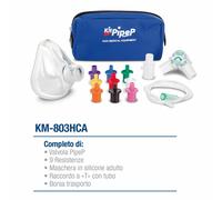 PEP MASK Riabilitazione Muscoli Respiratori Polmonari KIT PIPEP con ManometroECO