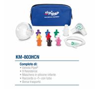 PEP MASK Riabilitazione Muscoli Respiratori Polmonari KIT PIPEP con ManometroECO