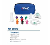 PEP MASK Riabilitazione Muscoli Respiratori Polmonari KIT PIPEP con ManometroECO