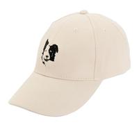 PEPA MEDINA | Cappello Beige Ricamato con Border Collie - 100% Cotone Biologico | Regali per Amanti dei Cani