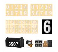 PepBay Numeri per porte da esterno, 50 pezzi, autoadesivi | Numeri per bidoni resistenti alle intemperie per contenitori alimentari, piccoli numeri adesivi da 7,6 e 10,2 cm