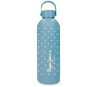 Pepe Jeans Abbey Hearts Bottiglia in acciaio inox blu con capacità di 500 ml e misure 7 x 23 cm in acciaio inox by Joumma Bags