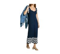 Pepe Jeans - Abito a Maglia Geometrico in Blu Navy e Bianco - - Dresses - Donna - Blu - M