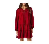 Pepe Jeans - Abito Rosso a Strati con Maniche a Palloncino - - Dresses - Donna - Rosso - S
