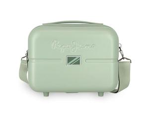 Pepe Jeans Accent Valigia Cabina, verde chiaro, Trousse ABS