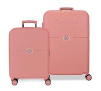 Pepe Jeans Accent Valise cabine, Deux compartiments, in polypropylène résistant et léger, 4 roulette pivotanti, serrure à Combinaison latérale, par Joumma Bags, CARNE, Taglia unica, Ensemble di