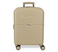 Pepe Jeans Accent Valise cabine, Deux compartiments, in polypropylène résistant et léger, 4 roulette pivotanti, serrure à Combinaison latérale, par Joumma Bags, beige, 40x55x20 cms, Valise Cabine