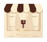 Pepe Jeans Addictive Indulgence For Her Confezione Regalo Profumi Donna 3 pezzi Eau de Parfum 30ml, Body Lotion 50ml e Shower Gel 50ml Set Fragranza Gourmand Legnosa